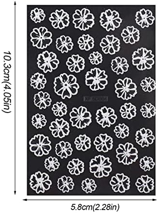 1 גיליונות פרח דפוס נייל מדבקות נשים נייל אמנות 5 ד הולו דפוס מדבקות בנות דביק נייל קישוט