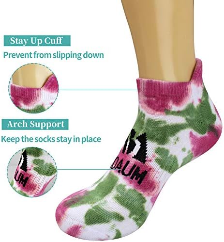 Bioaum Womens המריץ גרביים נמוכות Cut-6 זוגות כותנה גרביים אתלטים עם תמיכה ב- Tab Arch