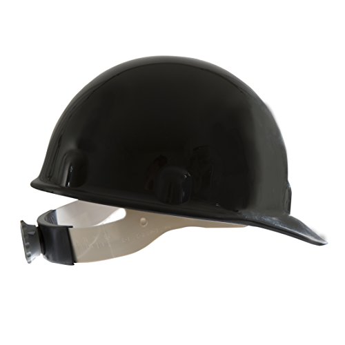 כובע קשיח של סיבים מתכתיים עם מתלה מחגר - שחור