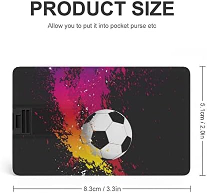 התזות צבעוניות עם כדור כדורגל USB כונן הבזק בהתאמה אישית לכרטיס אשראי מזכרת מזיכרון מתנות מפתח USB