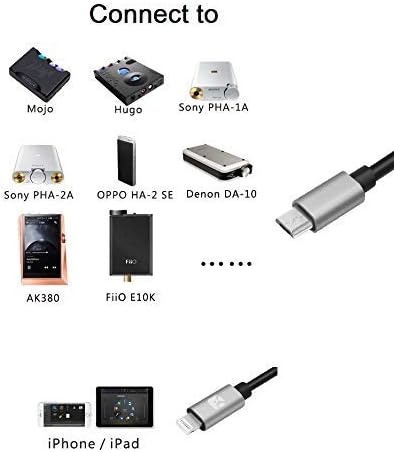 Meenova 8 pin-microusb USB DAC כבל OTG לאייפון/iPad/iPod, Sony MDR-1adac, Roland Go Mixer, Chord Mojo2