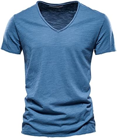 חולצות טריקו מזדמנים של Wenkomg1, חולצות אימון כושר עם שרוול קצר מוצק חולצות כותנה קלות סוודר