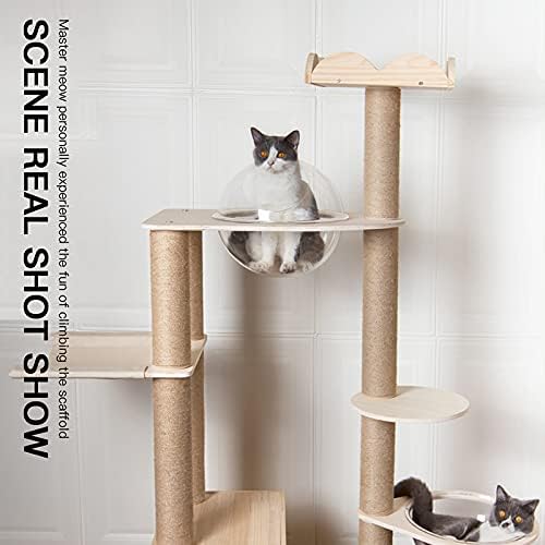 מגדל עץ חתול מגדל מגרד הודעות, משחק מרגיע וישן מגדל טיפוס עץ חתול 177 סנטימטר, מרכז פעילות עם