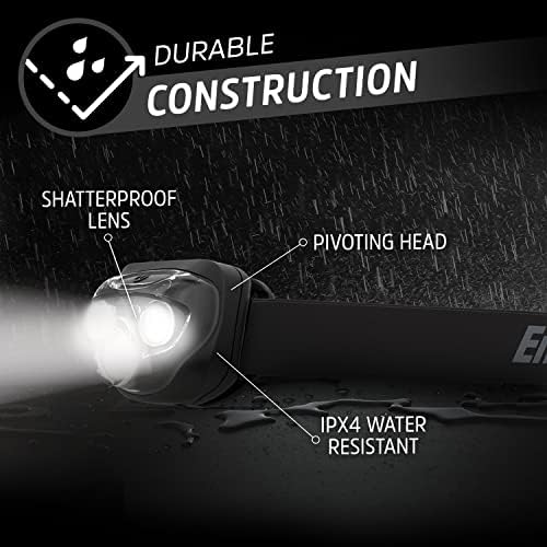 Energizer LED Head Pro Pro, IPX4 פנסי עמידה במים, אור ראש בעל ביצועים גבוהים לחיק הטבע, קמפינג, ריצה,
