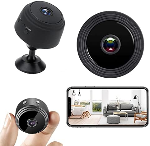 מצלמת Mini של Byikun, מצלמות HD 1080p לאבטחה ביתית, מצלמת WiFi אלחוטית חכמה מעקב אבטחה ביתית מכונית מצלמת מטפלת
