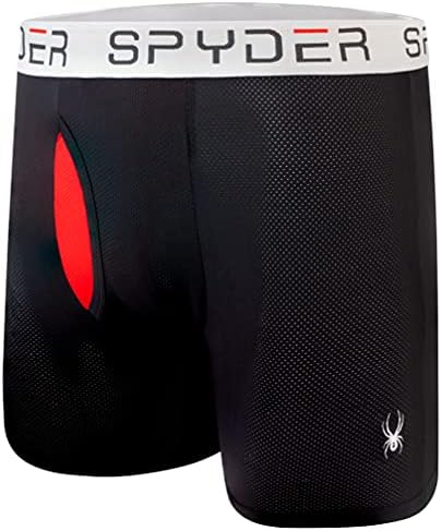 Spyder Performance Mess Mens Mens Boxer מקצץ תחתוני ספורט 3 חבילה/קדמי זבוב