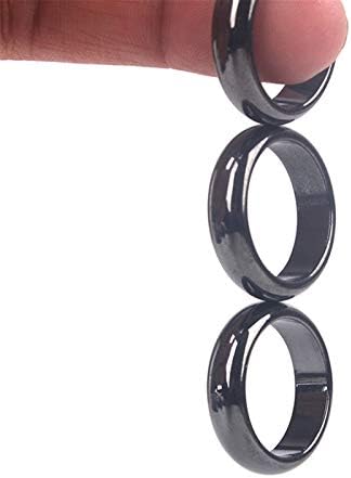 3 יחידות שחור המטיט אבן טבעת לספוג שלילי אנרגיה חרדה איזון צ ' אקרה טבעת לנשים גברים ילדה ילד בני נוער מאהב
