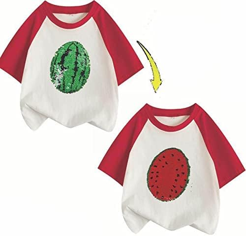 פעוטות ילדים בנות תינוקות מתנות לילדים מחליפים פאייטים הפוך חולצה חולצת אבטיח צמרות פעוטות ילדה