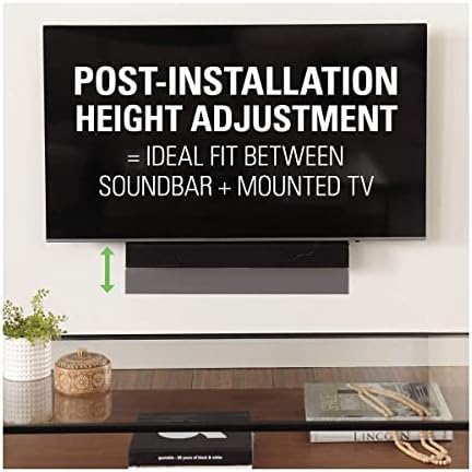 Sanus Advanced Universal Tilt 4D Premium TV Fricket Mountet עבור רוב 42 - 90 טלוויזיות מסך שטוח & Sanus Soundbar