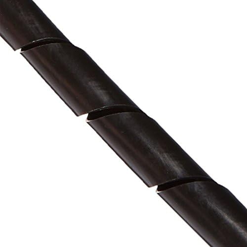 Yiovvom 17m 55 ft PE PE שחור פוליאתילן חוט צינור חוט צינור מחשב ניהול כבל 8 ממ / 0.31 '' עבור