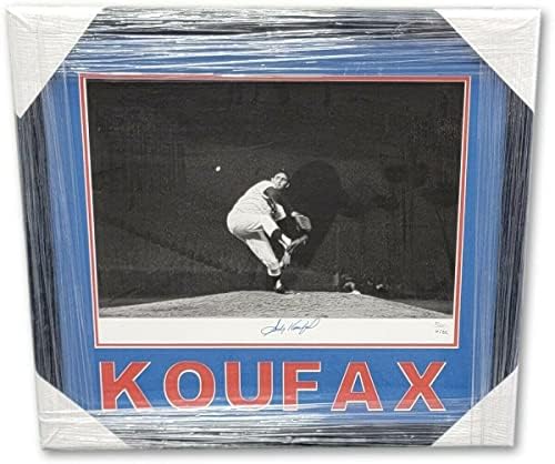 Sandy Koufax חתום על חתימה עם חתימה ממוסגרת לוס אנג'לס דודג'רס המגרש /32 JSA - תמונות MLB עם חתימה