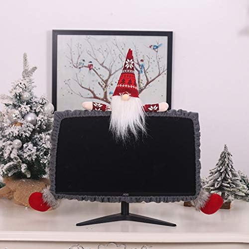 חג המולד קישוטים, חג המולד מחשב נייד צג אבק כיסוי שוודי סנטה גנום קישוט למחשב מסך מכסה נגד אבק
