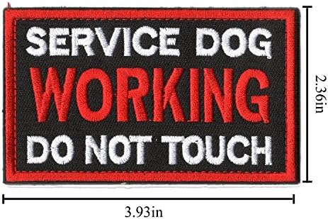 WZT 6 חתיכות שירות כלב עובד אל תיגע במצב צבאי טקטי טקטי טקטי וולאה טלאי אטב