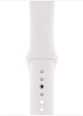 Apple Watch Series 4 - מארז אלומיניום כסף עם פס ספורט לבן