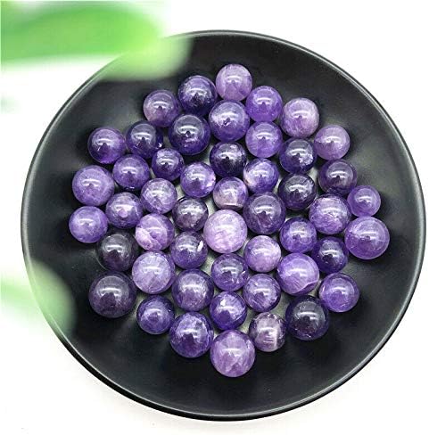 Qiaonnai ZD1226 1/2/5 יחידות 12-15 ממ כדורי אמטיסט טבעיים סגולים קוורץ כדורי קריסטל כדורי ריפוי אבנים