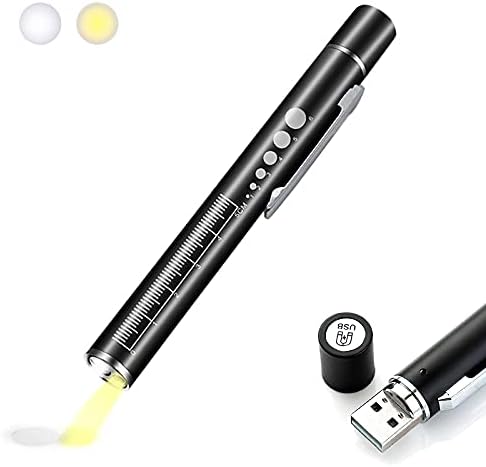 עט נטען USB נטען נטען אור שחור לשימוש חוזר עט עט עט לסטודנטים אחיות רופאים עם 2 מקורות LED