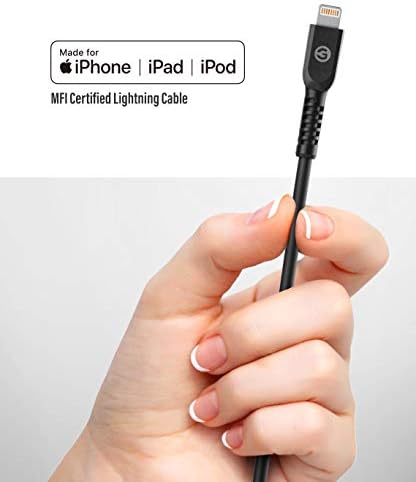 כבלים למטען אייפון של Galvnox לאייפון 12/13/14 Pro Max USB C לכבלים ברק תומך ב- USB-C 18W טעינה מהירה שחור