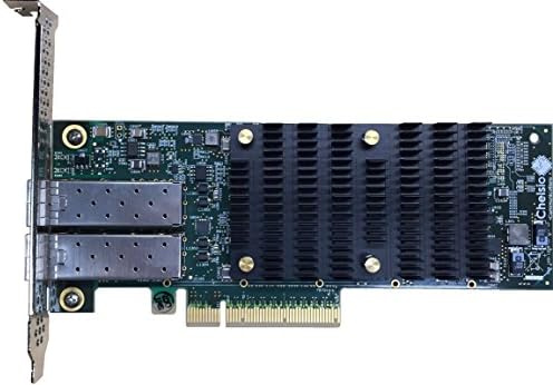 Chelsio Communications T62225-Cr 2-Port פרופיל נמוך 10/25GBE מתאם UWIRE עם PCI-E X8 GEN 3, 32K CONN SFP28