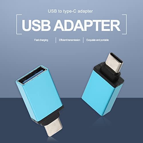 מתאמי USB של Solustre 3PCs ניידים כדי להקליד- C סוג שימושי מסוג מתכת כחול- ממיר סוג C. מחבר טלפון