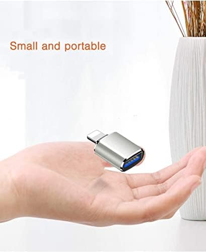 Apple MFI ברק מוסמך ל- USB OTG כבלים מתאם אלומיניום כסף נייד, ברק זכר ל- USB מתאם מתאם נשי ממיר סינכרון סינכרון
