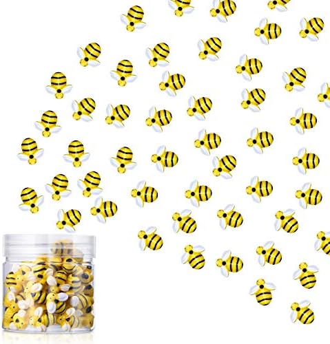 45 חתיכות זעיר דבורים קרפט קישוט המפלגה דקור דבש שרף דבורה שטוח דבורת בצורת קישוט עם תיבת אחסון עבור עשה