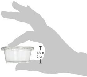 רדיטיינר מפלסטיק חלק חד פעמי כוס סופלה עם מכסים, 100 ספירת, לבן, 0.01 ליטרים