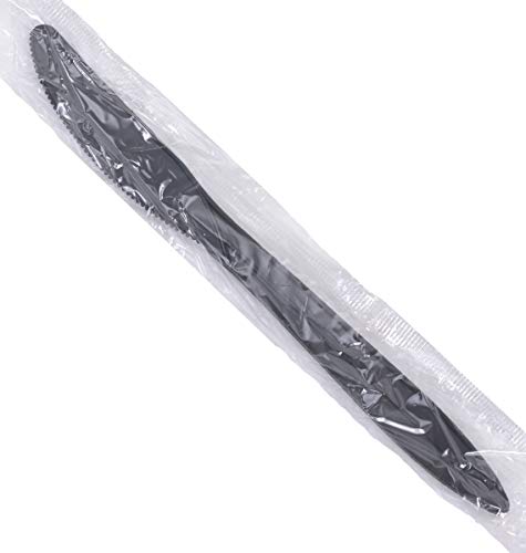 סכיני פלסטיק דקסוול, פוליפרופילן במשקל בינוני, עטוף, שחור, א10002157