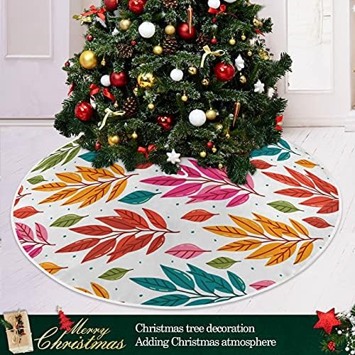 צבעי מים עלים חג ההודיה שמח חצאית עץ חג המולד 36 אינץ '/48 אינץ' תפאורה ביתית לחצאית עץ חג המולד