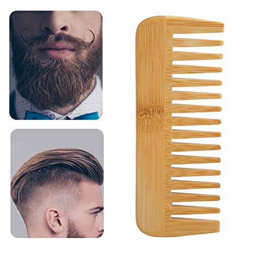 מסרק שיער עץ מסרק מסרק שיניים רחבות לגברים כלי עיצוב שיער כלי שיער נייד כלי סטיילינג לסלון ביתי