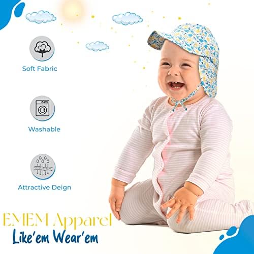 כובע השמש של התינוק UPF 50+ הגנה מתכווננת כובעי דש חוף קיץ מתכווננים