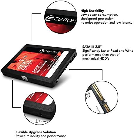 Centon MP חיוני 1TB SSD SATA III כונן מצב מוצק בגודל 2.5 אינץ '