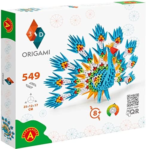 אוריגמי 3d 501831 - טווס אוריגמי תלת מימדי - פיסול נייר תלת -ממדי יפה