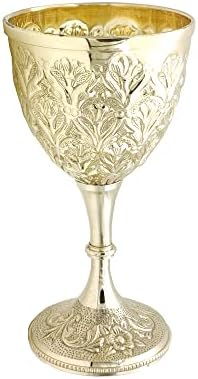 העתק פליז גביע גביע פרחוני גותי רומי יין שתיית כוס זכוכית רומי מלכים חבילה של 1