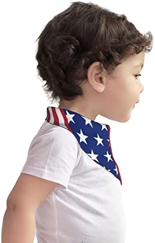 כותנה כותנה ביקבי תינוקות חידוש ארהב דגל אמריקאי בייבי בנדנה ריר ריר ביב שיניים בקיעת אוכל
