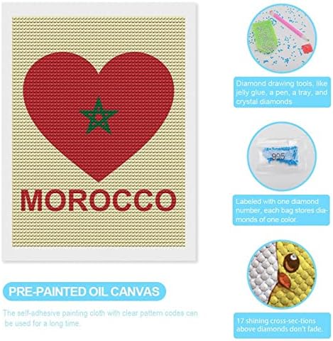 אהבה מרוקו ערכות ציור יהלומים למבוגרים תפר צלב עשה זאת בעצמך צבע אמנות תמונות קרפט לעיצוב קיר משרד ביתי 12איקס
