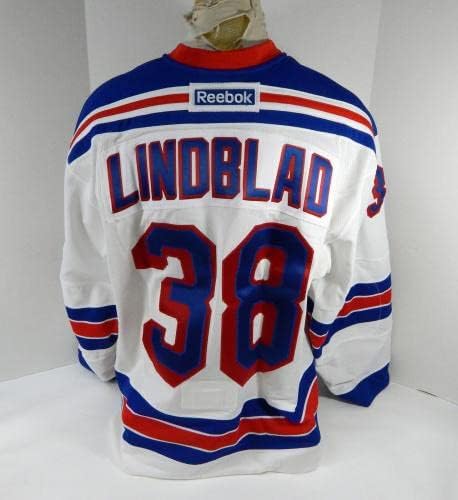 ניו יורק ריינג'רס מתיו לינדבלד 38 משחק הונחה ווייט משם ג'רזי ריבוק 58 8 - משחק השתמשו ב- NHL גופיות