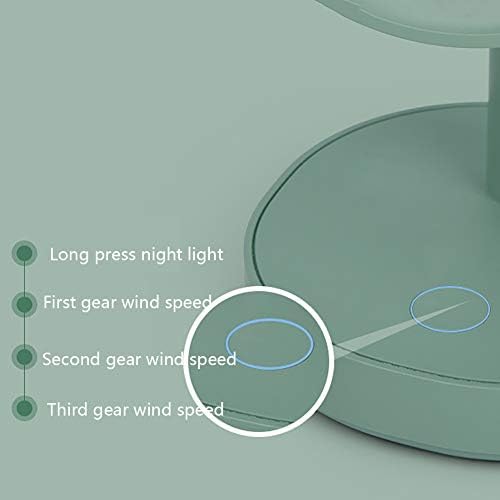 נייד שולחן מאוורר עם טעינת כבל, מתכוונן זווית מיני קריר עם 3 מהירויות, מושלם עבור בית משרד שינה חיצוני