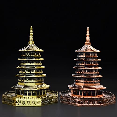סגסוגת פנגשוי ליפנג פגודה דגם Hungzhou West Lake מזכרות מודל ארכיטקטוני עוזר לנישואין אהבה זוגות לקישוט