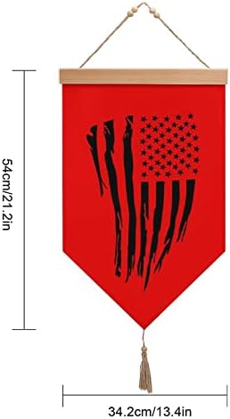 Nudquio דגל אמריקאי כותנה פשתן תליית דגל תלה