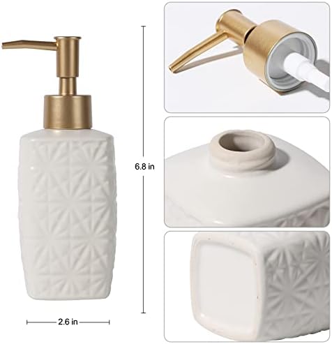 10 גרם מתקן סבון סבון קרמיקה קרמיקה פרחונית, בקבוק משאבה דפוס דקורטיבי דקורטיבי לבקבוק משאבה למטבח
