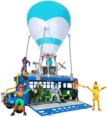 פורטנייט קרב אוטובוס דלוקס-כולל בלון מתנפח עם אורות וצלילים, גלגלים מתגלגלים בחינם באוטובוס-כולל דמויות
