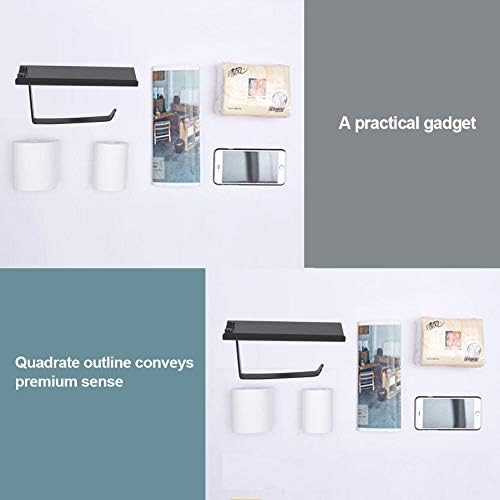 WSZJJ חומרת אמבטיה סט נייר לבן מחזיק טלפון נייד שטח אלומיניום עתיק מחזיק עם קיר נייר טואלט מדף קיר