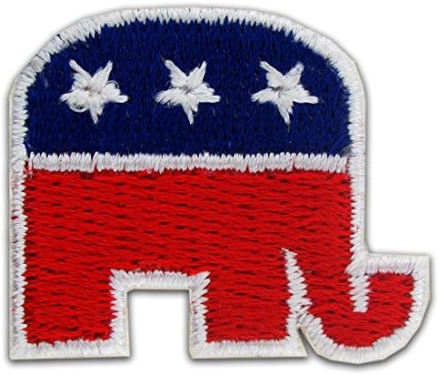 פיל רפובליקני דגל אמריקאי מדבקת אפליקציה רקומה