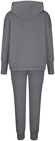 תלבושת סט 2 של 2 חלקים לנשים מכנסי סווטשירט סווטשירט סוודרים קפוץ קפוצ'ון ספורט ספורט ג'וג'ר ג'וג'ר.