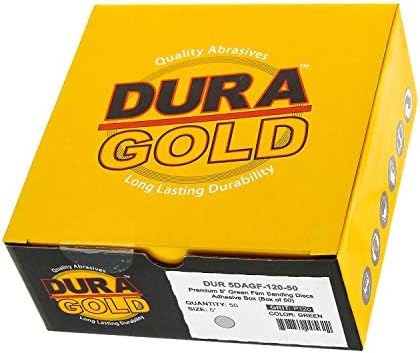 Dura -Gold Premium 5 סרט ירוק PSA דיסקי מלטש - 120 חצץ - סרט דיסקים של נייר זכוכית דבק עצמיות