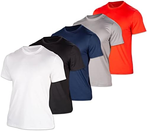 פעיל 5-חבילה גברים של חולצות אימון חולצות לגברים כושר יבש פעיל לחות הפתילה ביצועים חולצות לגברים