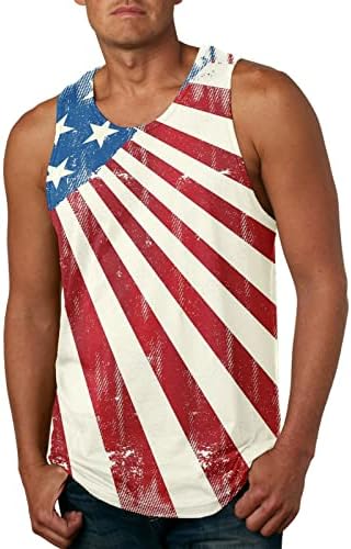 מעצב חולצות לגברים קיץ חדש אמריקאי עצמאות יום כותנה 3 הדפסת גברים מקרית של גופייה גברים של חולצה