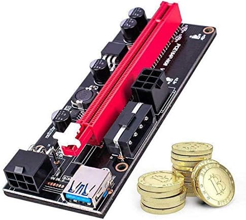מחברים PCI -E PCIE RISER 009 אקספרס 1X 4X 8X 16X מאריך PCI E RISER USB 009S GPU DUAL 6PIN מתאם כרטיס