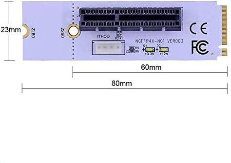2 חבילה NGFF M2 ל- PCI-E מתאם 4X 1X חריץ כרטיס כרטיס M מקש M.2 2260 2280 יציאת SSD למכפיל ממיר מתאם