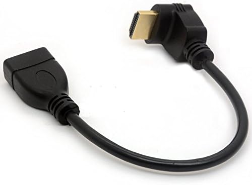 כבל HDMI זווית ימנית HDMI להוביל את הזכר למתאמים נשיים עם Ethernet תומך ברזולוציות 4K UHD 3D עבור HDTV TFT LCD